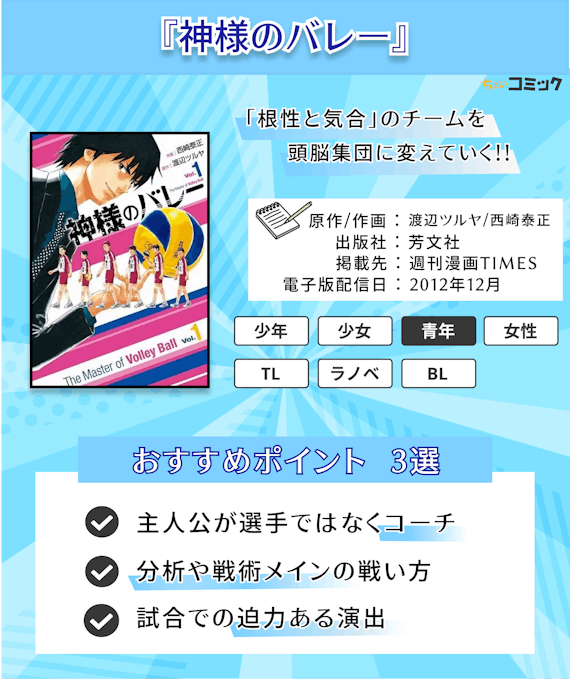 漫画 神様のバレー を全巻無料で読めるサイト アプリを調査 口コミも紹介 少年 青年漫画 Choicomic チョイコミック おすすめの漫画サービス 比較情報メディア 漫画 神様のバレー を全巻無料で読めるサイト アプリを調査 口コミも紹介 少年 青年漫画 Choicomic チョイコミック おすすめの漫画サービス 比較情報メディア
